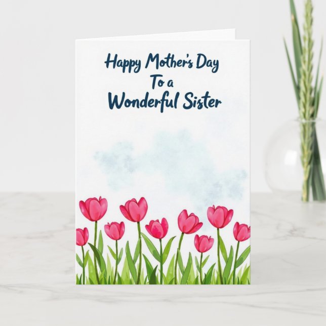 Pink Blossoms Sister Card (Front)