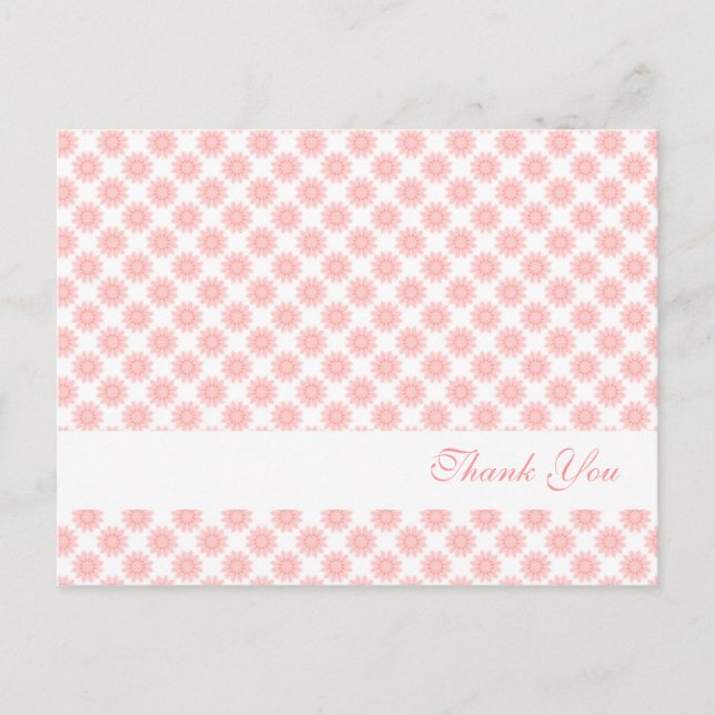 Pink Blossoms "Thank You" Postcard (Front)