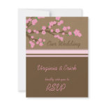 Pink Blossoms Wedding RSVP Card