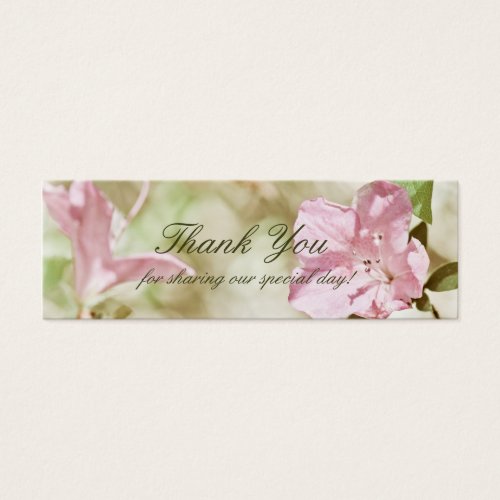 Pink Blossoms Wedding TinyThank You Cards Business Card Template