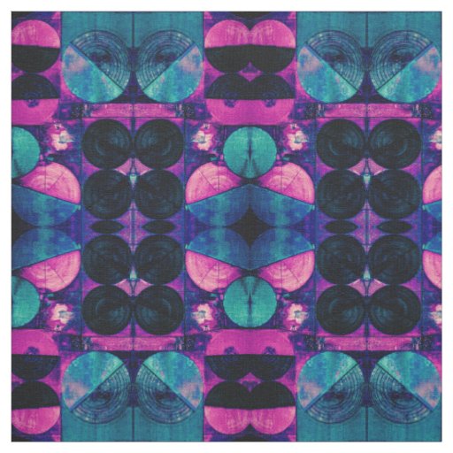 Pink & Blue 369 Abstract Fabric