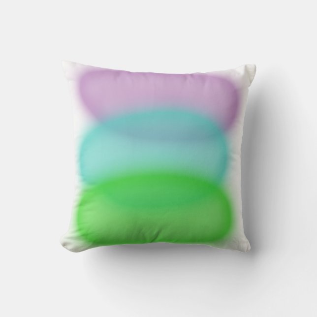 Pink Blue Abstract Art Cushion Throw Pillow (Front)