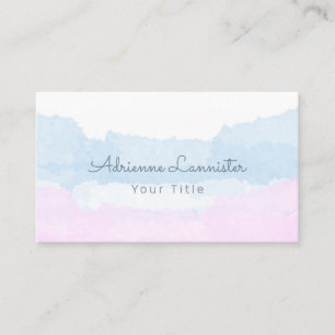 Pink Blue Abstract Business Card