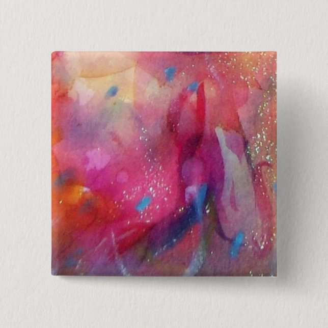 PINK BLUE ABSTRACT BUTTON (Front)