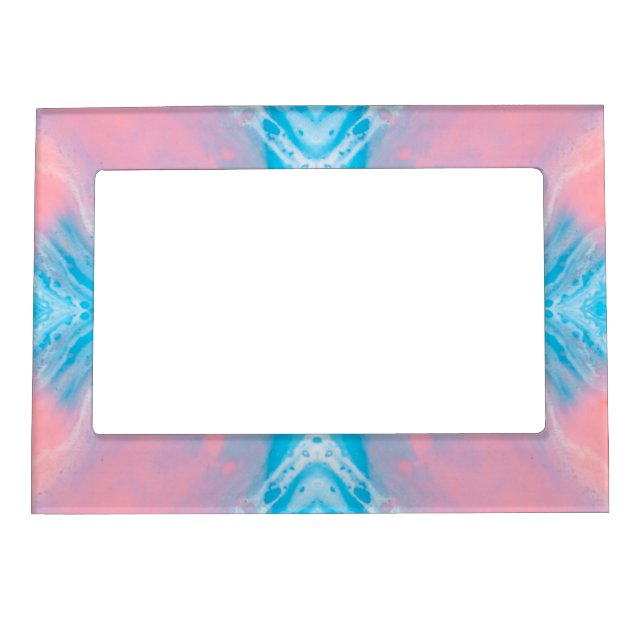 Pink Blue Abstract Magnetic Frame (Front)