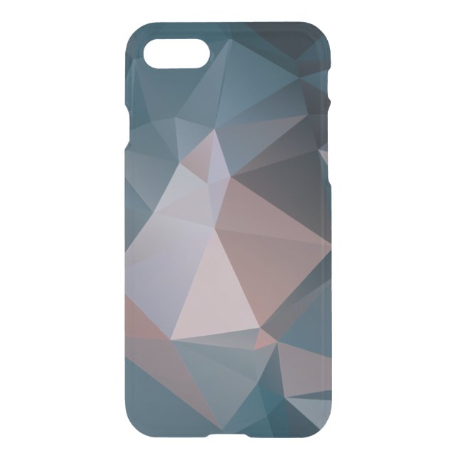 Pink Blue Abstract Pyramid Pattern Uncommon iPhone Case (Back)