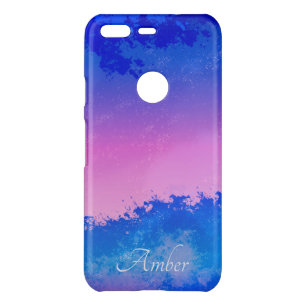 Pink Blue Abstract Sunset Ocean Splash Personalize Uncommon Google Pixel Case