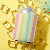 Pink, blue and brown stripes on yellow