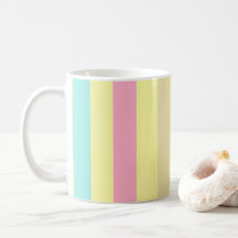 Pink, blue and brown stripes on yellow
