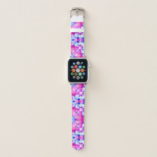 Pink blue and purple mandala apple watch band