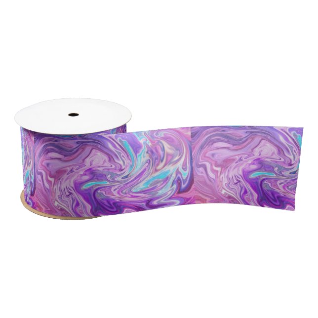pink blue and purple swirls ribbon (Spool)