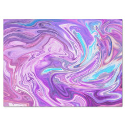 pink blue and purple swirls tissue paper