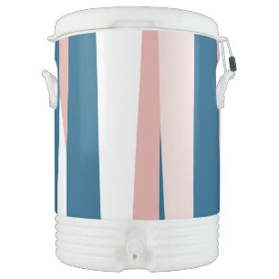 Pink Blue and White Abstract  Beverage Cooler