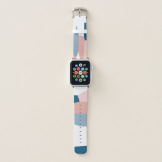 Pink blue and white apple watch band