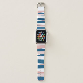 Pink blue and white apple watch band