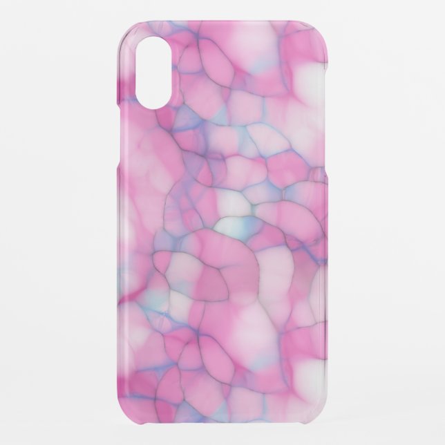 pink blue and white bubbles uncommon iPhone case (Back)