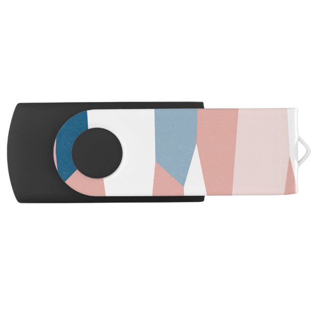 Pink blue and white flash drive (Front)
