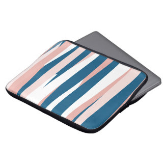 Pink blue and white laptop sleeve