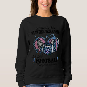 Pink Blue and White Leopard Football Transgender A Sweatshirt