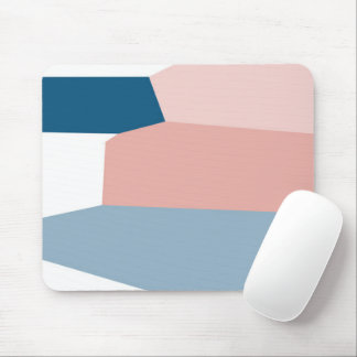 Pink blue and white mouse pad