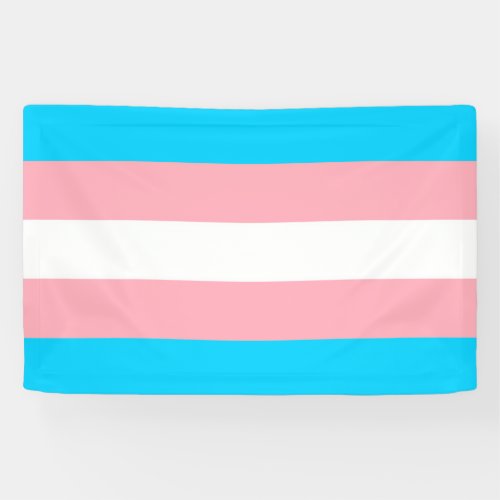 Pink Blue and White Transgender Flag  Banner