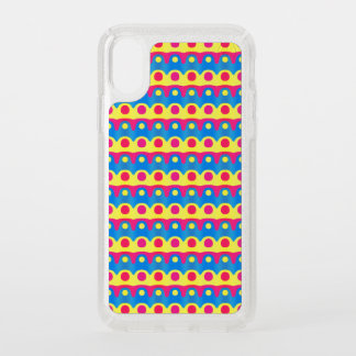 pink blue and yellow pattern speck iPhone XS case