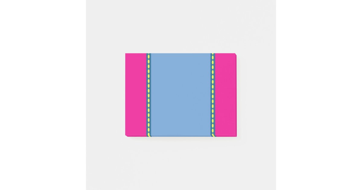 Blank Blush Pink and White Post-it Notes, Zazzle