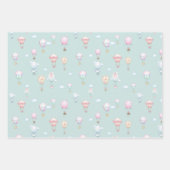 Pink & Blue Baby Wrapping Paper Flat Sheet Set (Front 3)