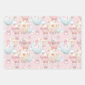 Pink & Blue Baby Wrapping Paper Flat Sheet Set (Front)