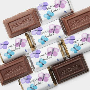 Pink Blue Butterfly With Love Hershey's Miniatures