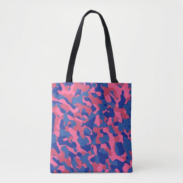 pink camo tote bag