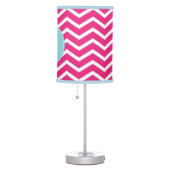 Pink Blue Chevron Monogram Table Lamp (Right)