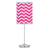 Pink Blue Chevron Monogram Table Lamp (Back)