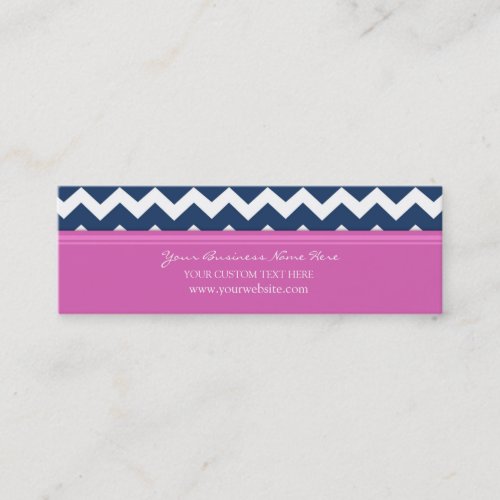 Pink Blue Chevron Retro Business Cards