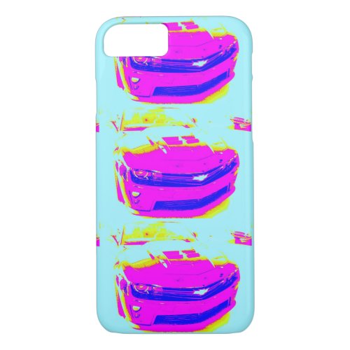 Pink  Blue Chevy Camaro ZL1 iPhone 87 Case