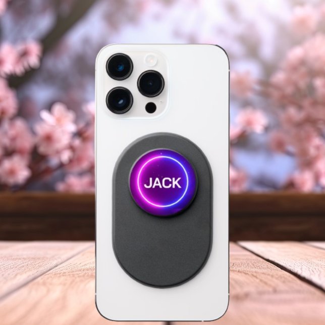 Pink Blue Circle Party Popgrip PopSocket (Creator Uploaded)