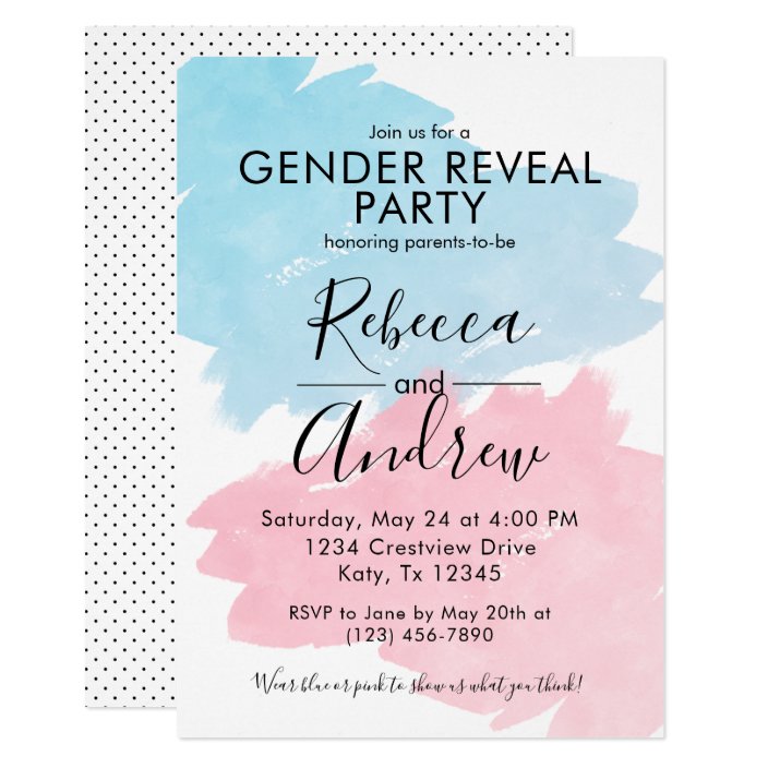 pink and blue baby shower invitations