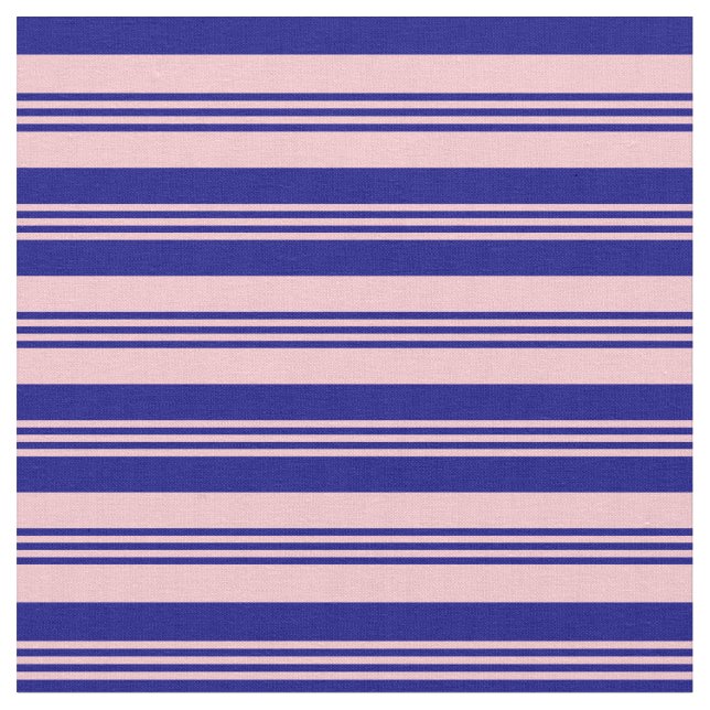 Pink & Blue Colored Pattern of Stripes Fabric (Close Up)