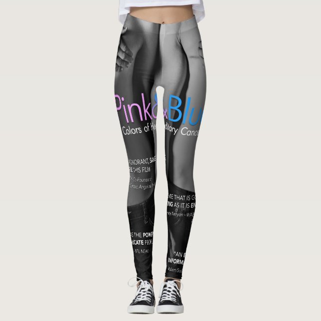 Pink & Blue: Colors of Hereditary Cancer LEGGINGS (Front)