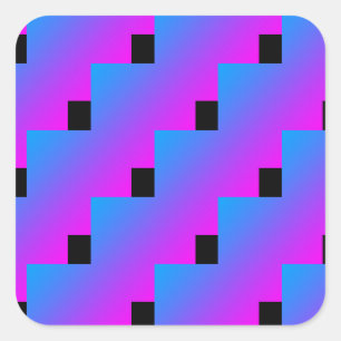 Pink Blue Cool 4Jojo Square Sticker