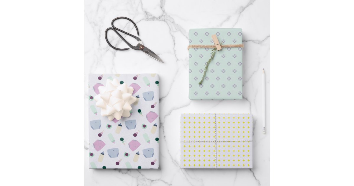 Baby Shower Large Wrapping Paper Rolls | Zazzle