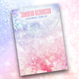 Pink Blue Elegant Classy Jewelry Backing Display Business Card