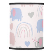 Pink Blue Elephants Rainbows Baby Nursery Lamp Shade (Right)