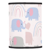 Pink Blue Elephants Rainbows Baby Nursery Lamp Shade (Back)