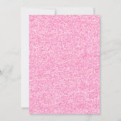 Pink Blue Faux Glitter Candy Birthday Invitations (Back)