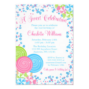 candy invitations zazzle