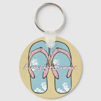 Pink & Blue Flipflop keychain