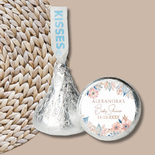 Pink Blue Floral Boho Chic Baby Shower Favor