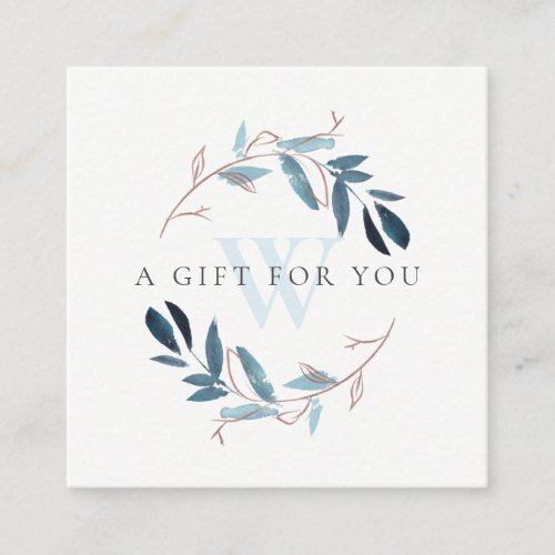 PINK BLUE FOLIAGE INITIAL WREATH GIFT CERTIFICATE