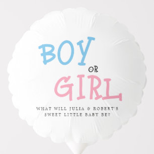 Pink Blue Gender Reveal Party Balloon